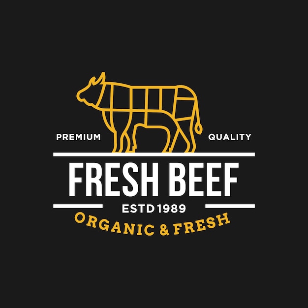  Beef vector logo illustration 