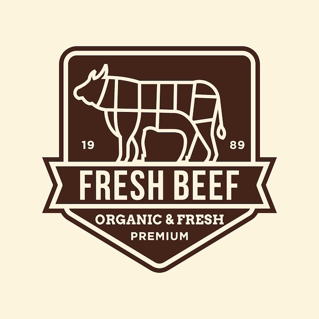 Beef vector logo illustration