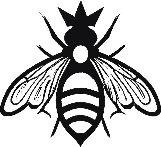蜂の巣の六角形のロゴのテンプレート