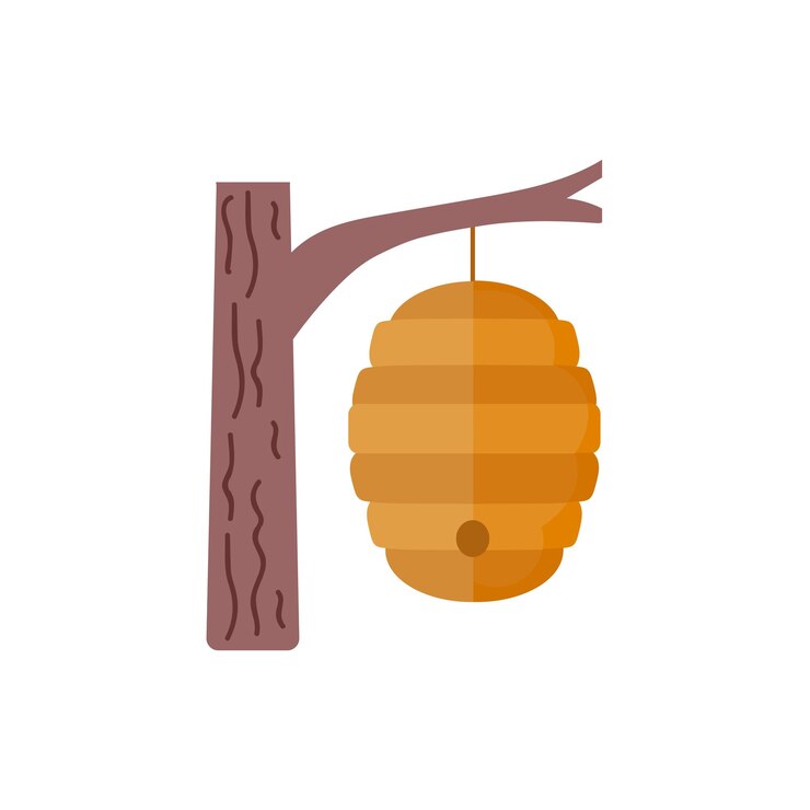 Vector beehive icon clipart avatar logotype isolated vector illustration