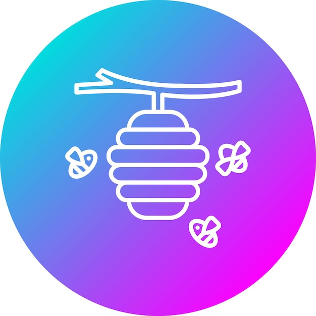 Beehive vector icon can be used for village iconset