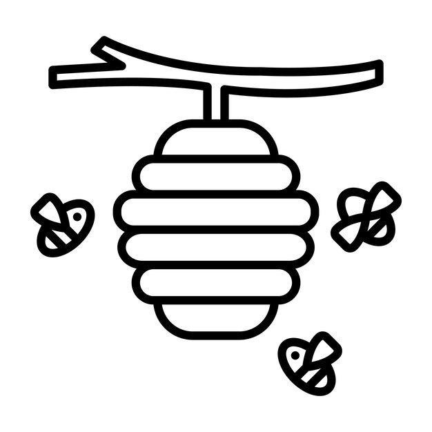 Beehive vector illustration style