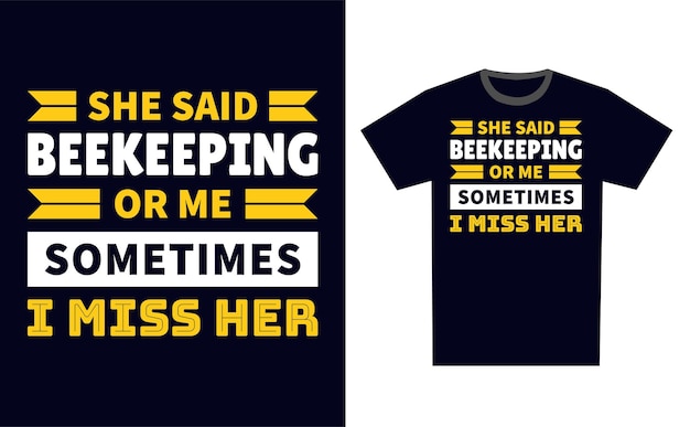 Шаблон дизайна футболки для пчеловодства Вектор