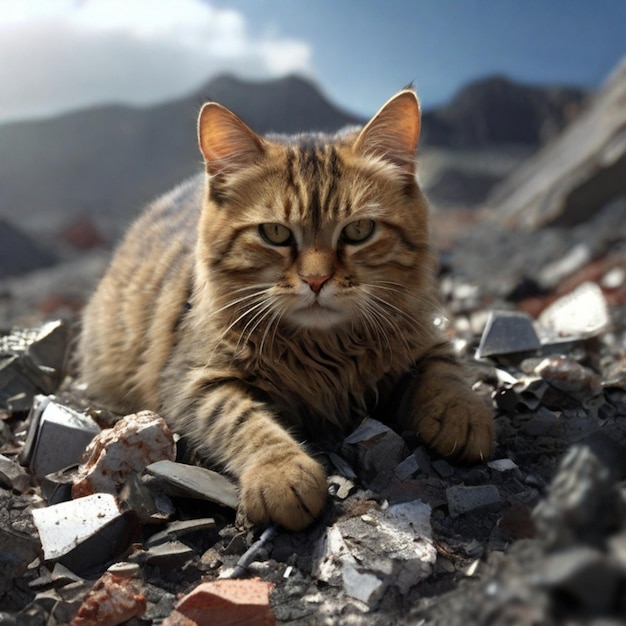 beeld van een kitten meisje