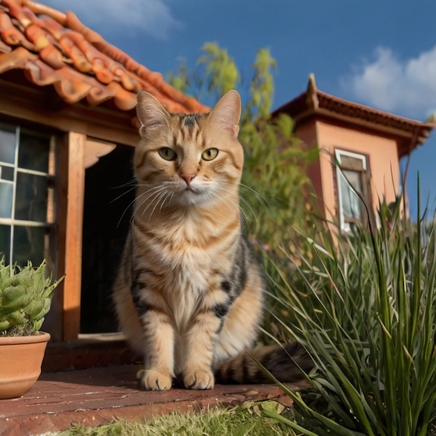 Vector beeld van een kitten meisje