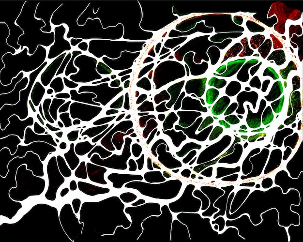 Vector beeldabstractie van moleculen en planeten