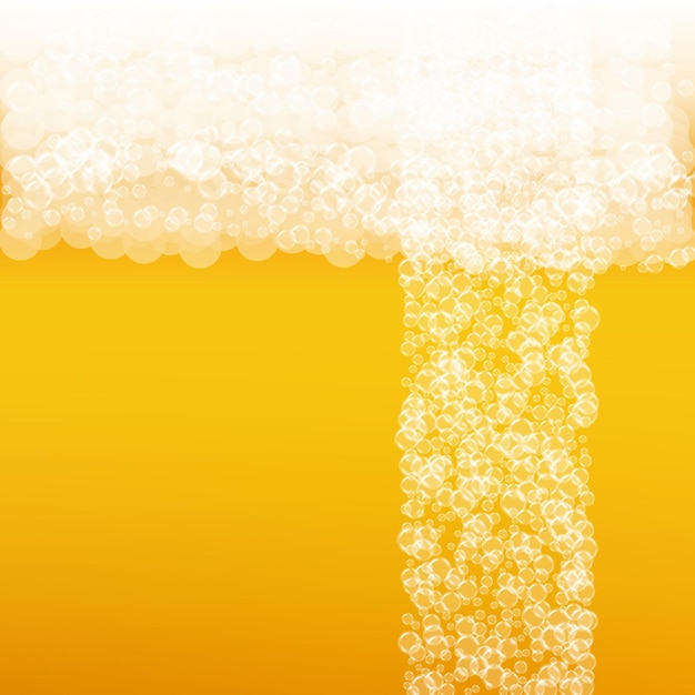 Vettore sfondo di birra con bolle realistiche