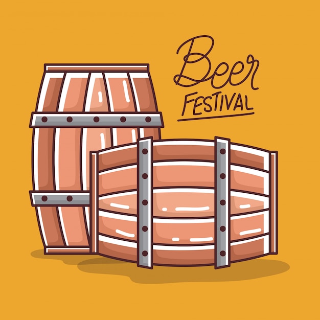 Beer barrels of festival