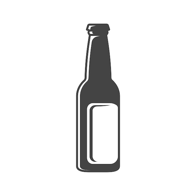 ビールボトルのアイコンデザインのベクトル テンプレート