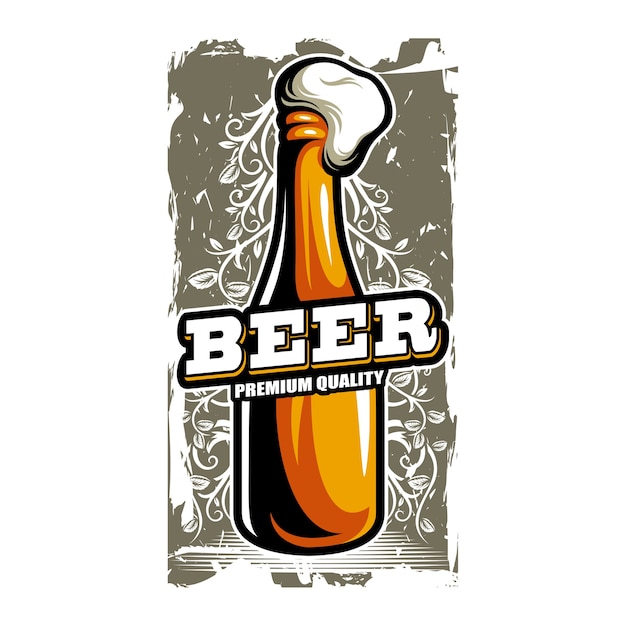 Vector beer bottle vector