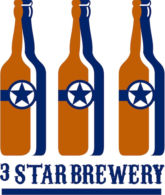 Beer Bottles Star Brewery Retro