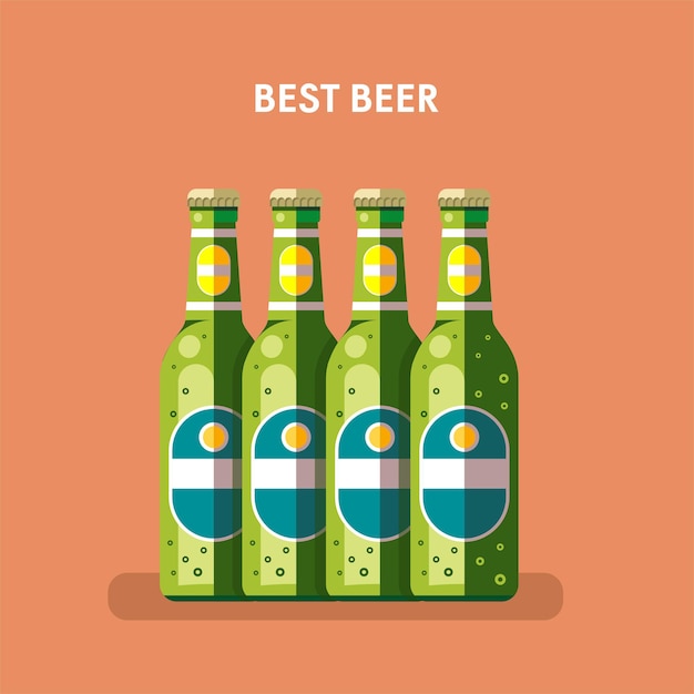 Vector beer bottles