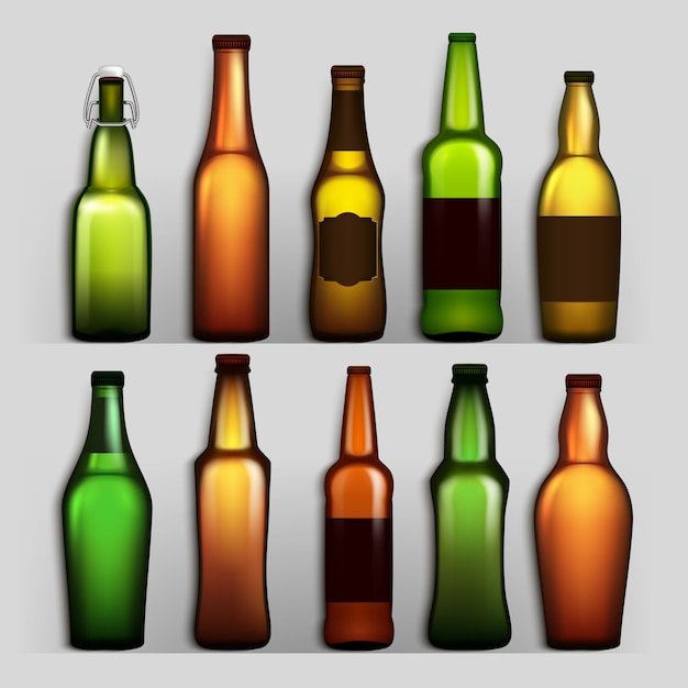 Vector beer bottles