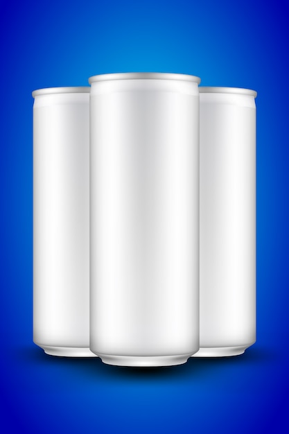 Vector beer can slim long