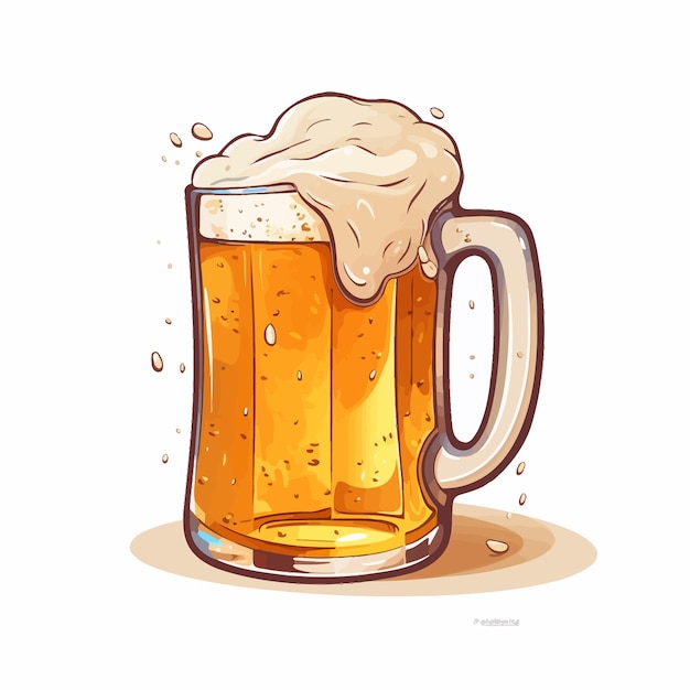 Vector beer cartoon