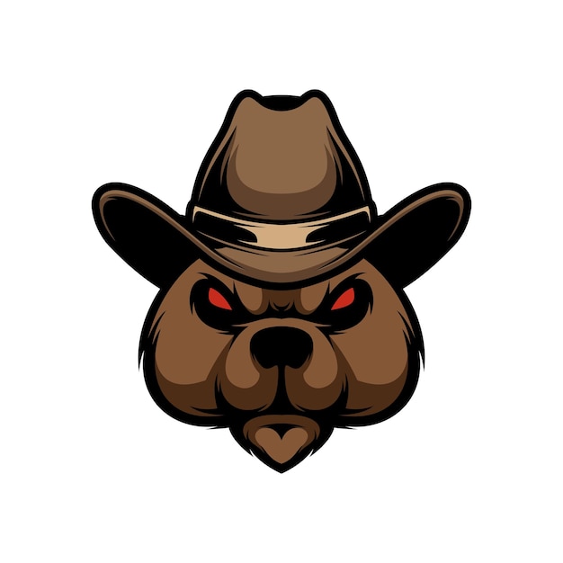 Beer cowboy mascotte ontwerp vector