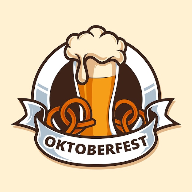 Beer cup oktoberfest badge logo