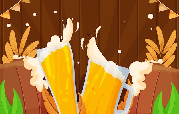 Vector beer day background