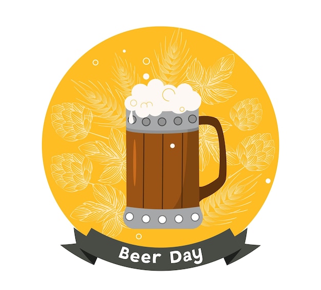 Vector beer day concept