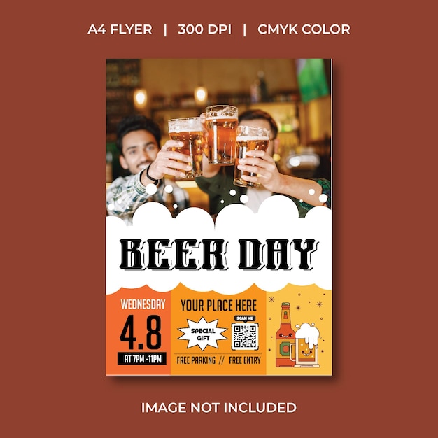 Vector beer day flyer