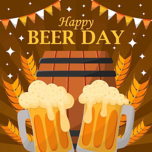 Beer Day Illustration