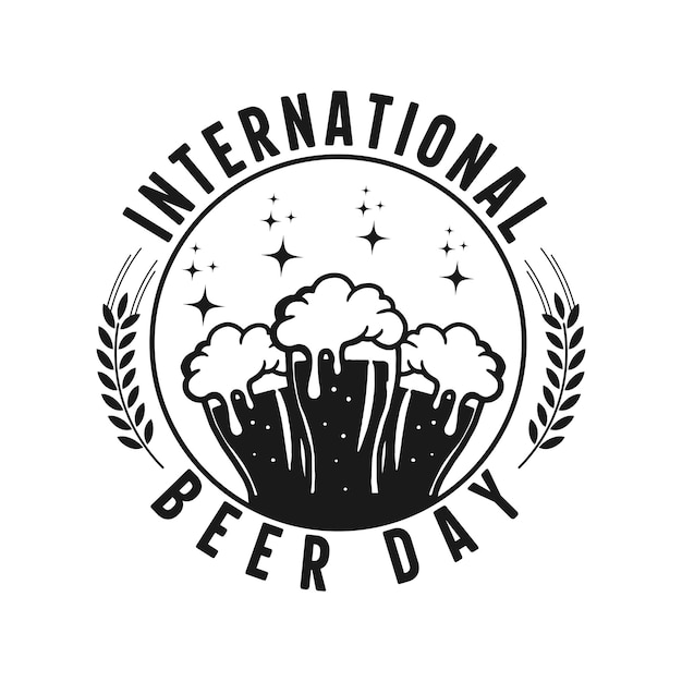 Vector beer day logo t shirt design