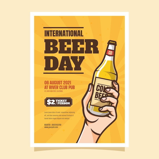 Vector beer day template