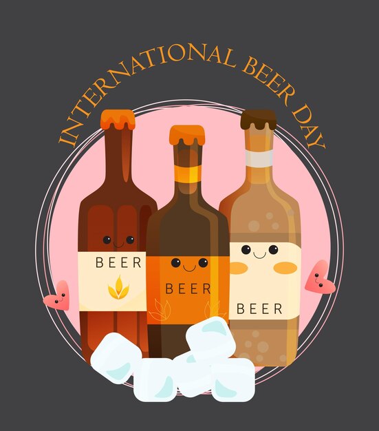 Vector beer day vector illustration for world beer day