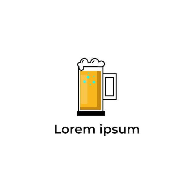 beer and drink logo vector icon illustration design