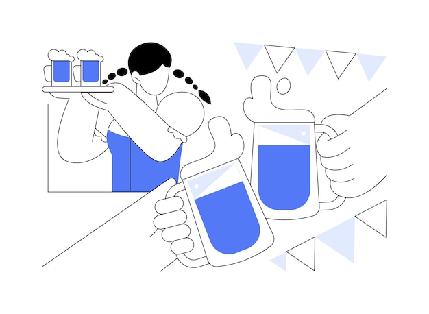 Illustrazione vettoriale del concetto astratto di festa della birra