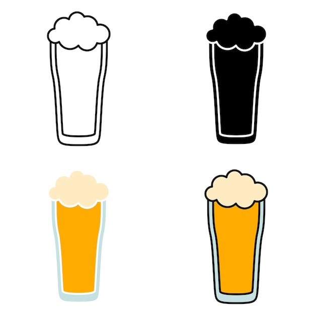 Beer in flat style isolated