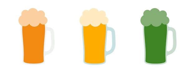 Beer in flat style isolated