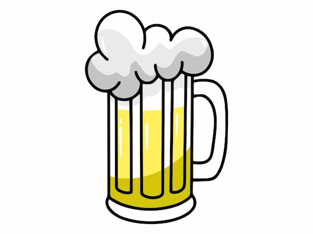 Beer Glass Clip Art Illustration