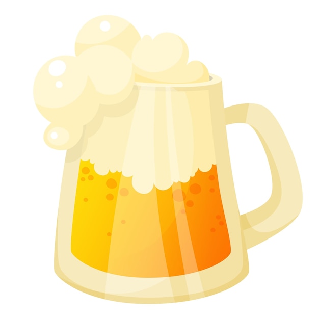 beer glass goblet beer in mug with handle beer foam and bubbles alcoholic drink