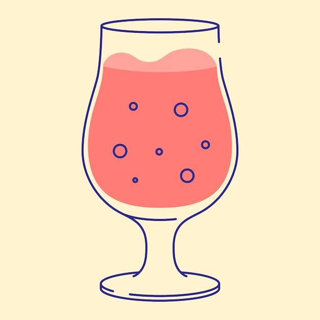 Bicchiere da birra icona illustrazione vettoriale design piatto