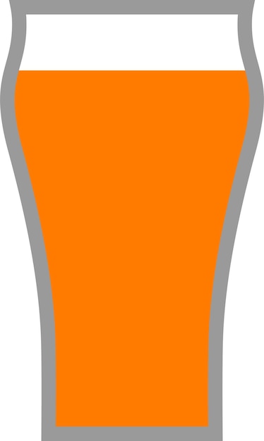 Beer Glass Icon. Vector Illustration.