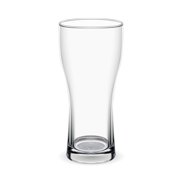 Beer glass. Isolated goblet mockup. Transparent