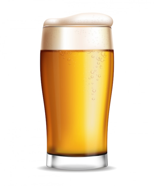 Vector beer glass isolated