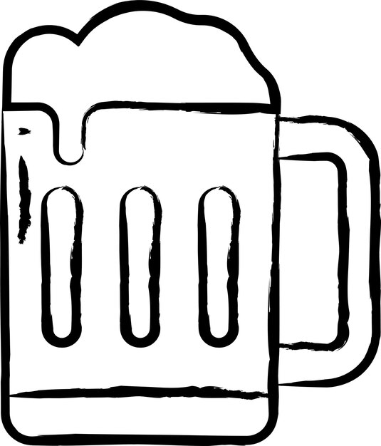 ベクトル ビールを手で描いたベクトルイラスト