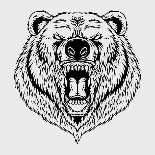 Vector beer hoofd mascotte logo