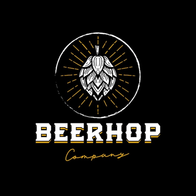 beer hop logo template