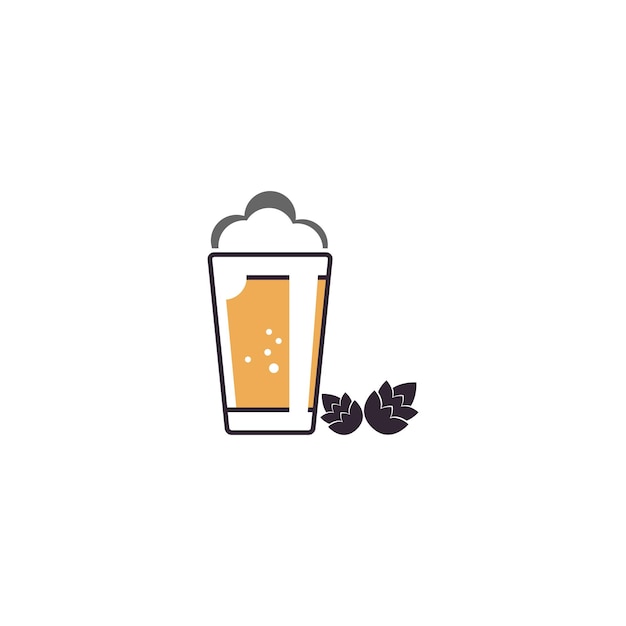맥주 아이콘 로고 디자인 일러스트