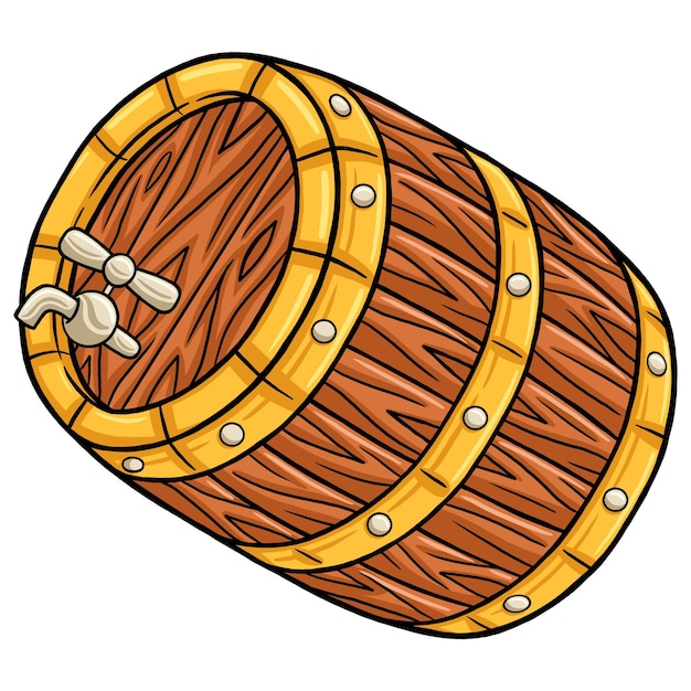 Beer Keg in Vector Illustration