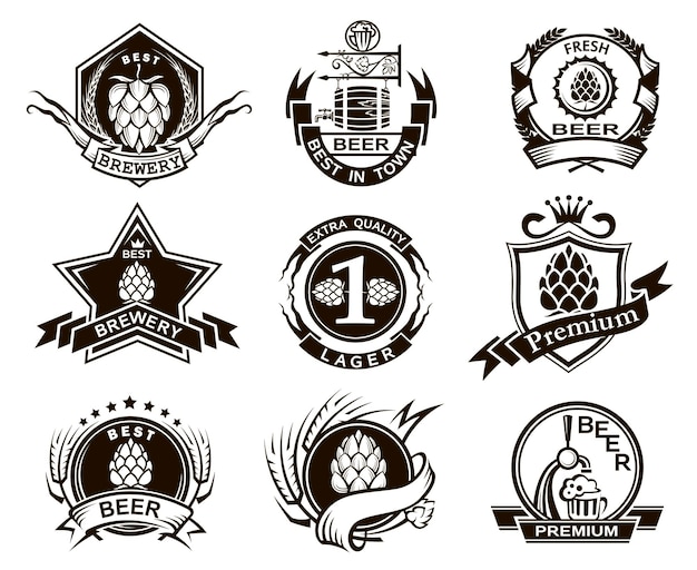 beer labels set