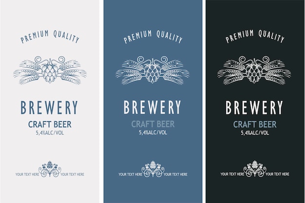 beer labels set