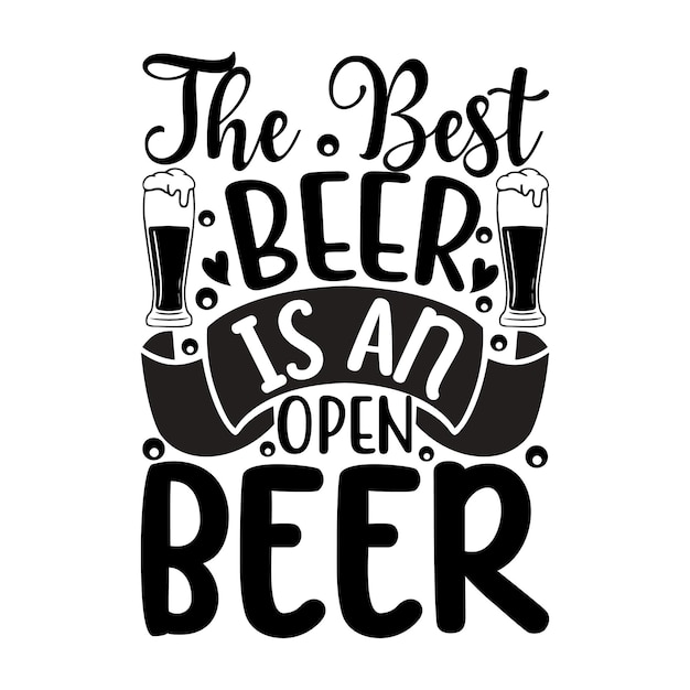 Beer lettering design for greeting banners mouse pads prints cards and posters mugs