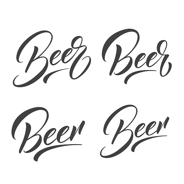 Vector beer lettering