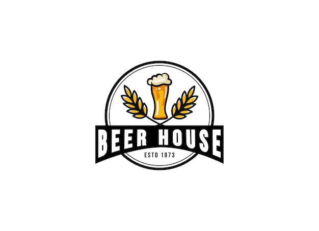 Beer logo and alcohol drinks company logo design template