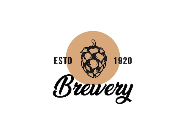 Шаблон логотипа пива и алкогольных напитков компании