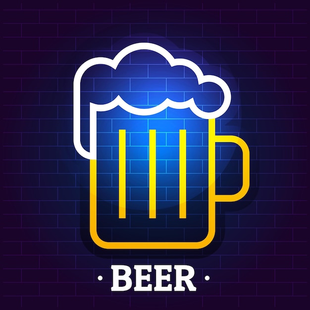beer logo flat illustration of beer vector logo for web